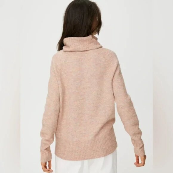 Aritzia Babaton Plutarch Pink Turtleneck Knit Alpaca Wool Sweater - Sz XS - Picture 2 of 15